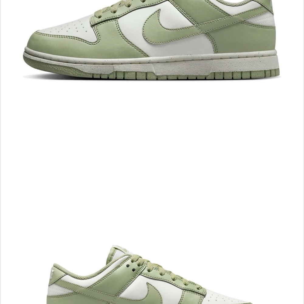 Nike Olive and White Low-Top Sneakers